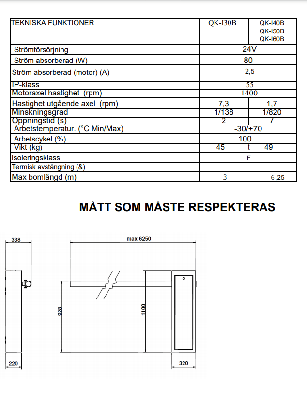 Icarus Vägbom-(24V) 3m - 6.25m Autogrind