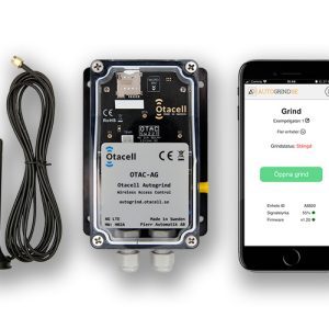 Öppnar grinden eller vägbommen med mobiltelefonen