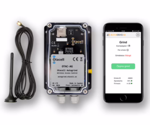 Öppnar grinden eller vägbommen med mobiltelefonen